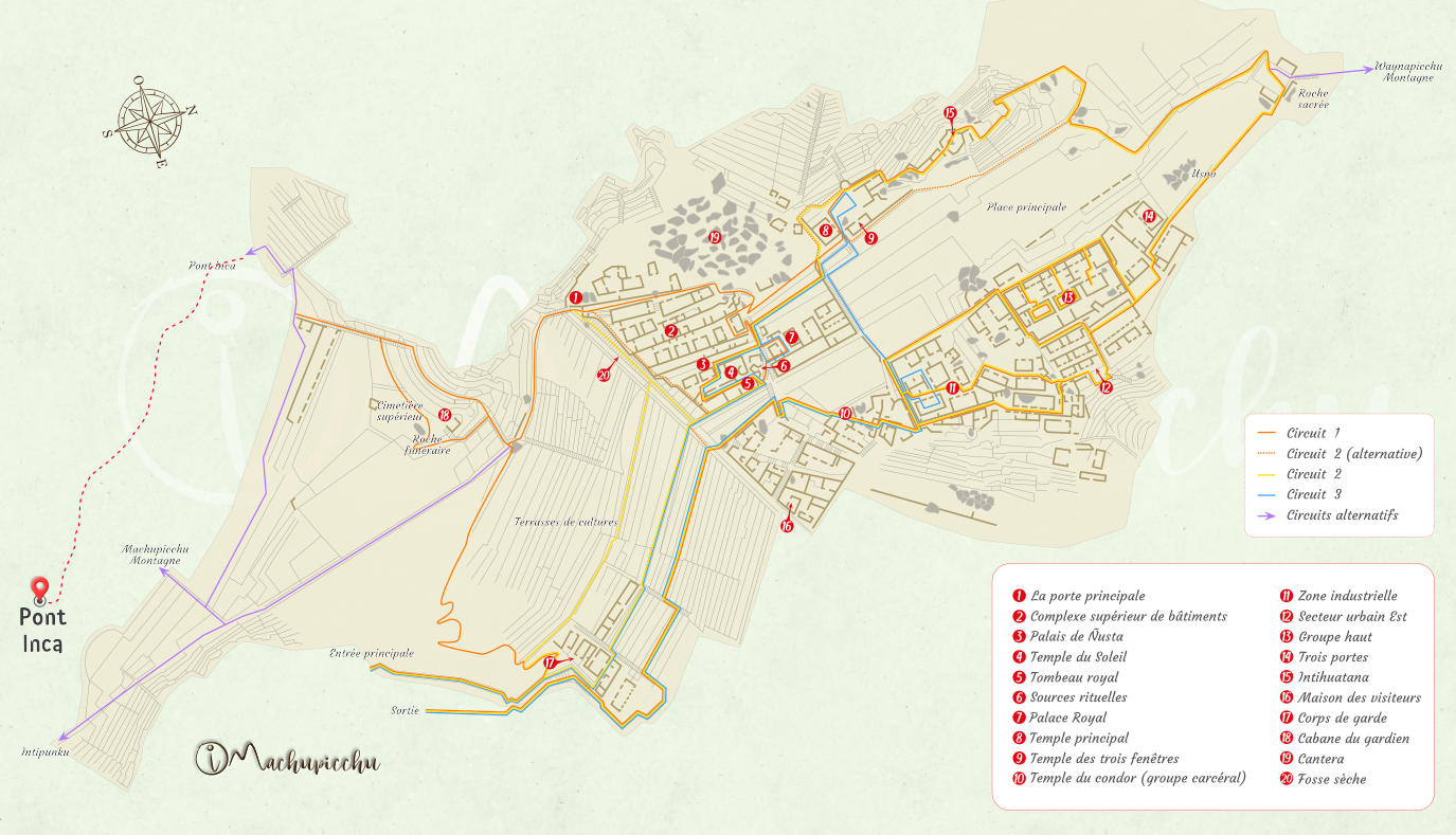 Carte du pont Inca