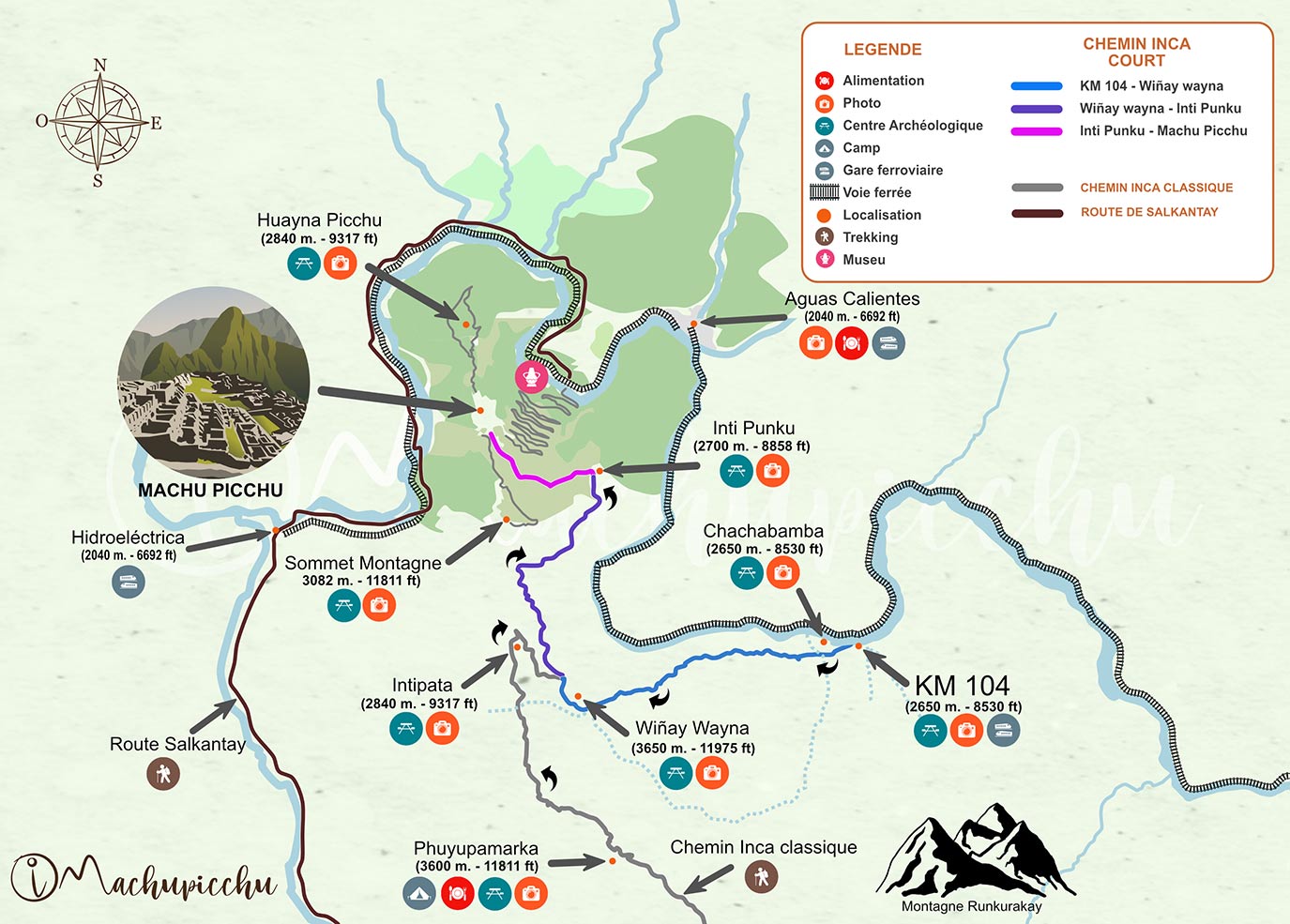 Carte du Chemin Inca